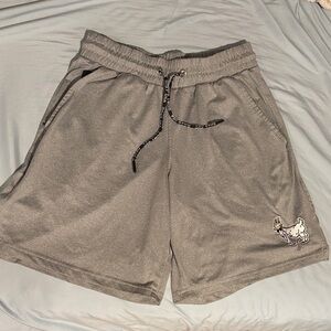 Men's Athletic Shorts with Goat Logo in Gray